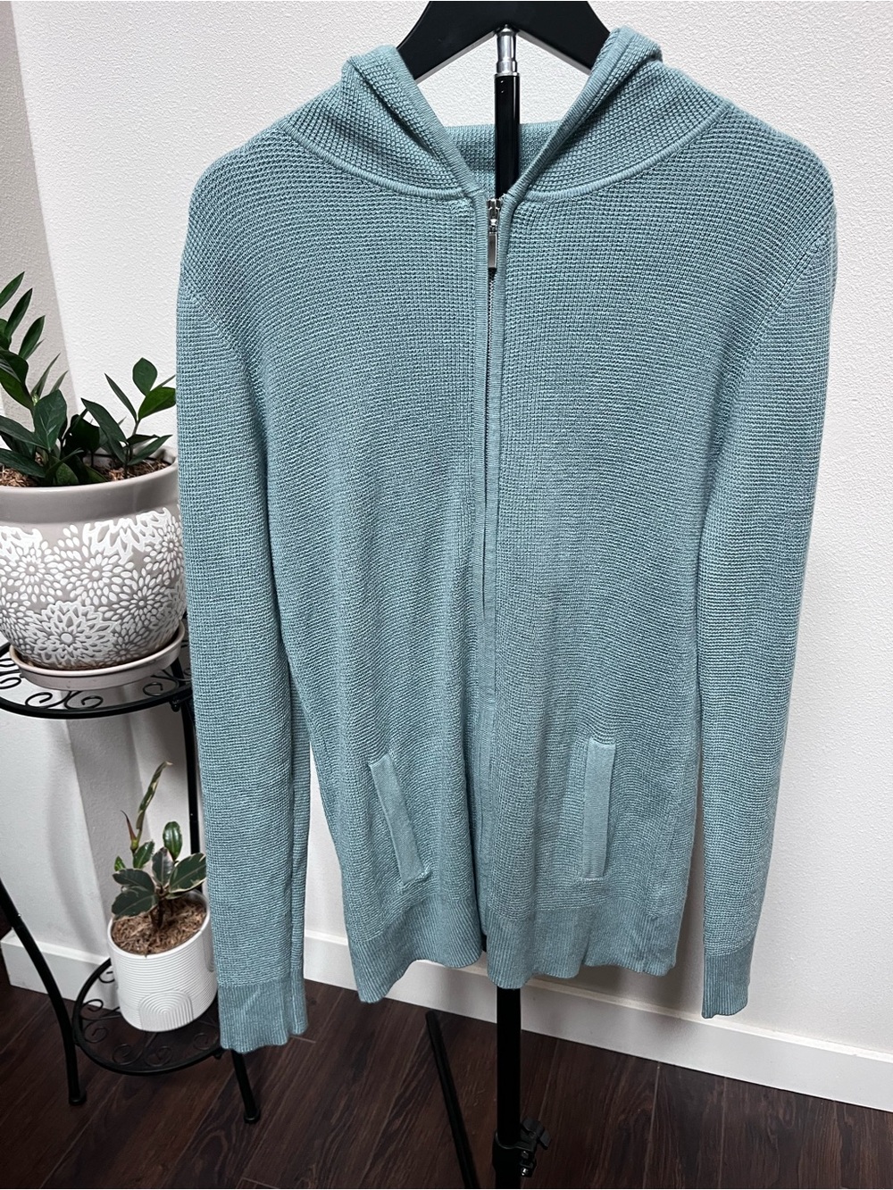 Revolution Light Blue Zip-Up Hooded Sweater